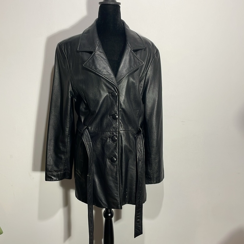 Leather jacket black - size large - Picture 10 of 16